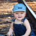 Belleville IL portrait of baby on railroad tracks