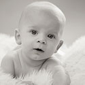 3 month old baby boy studio portrait by Dinan Photo, a Belleville IL area photographer