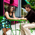 Outdoor engagement portrait in Belleville, IL photography by Dinan Photo