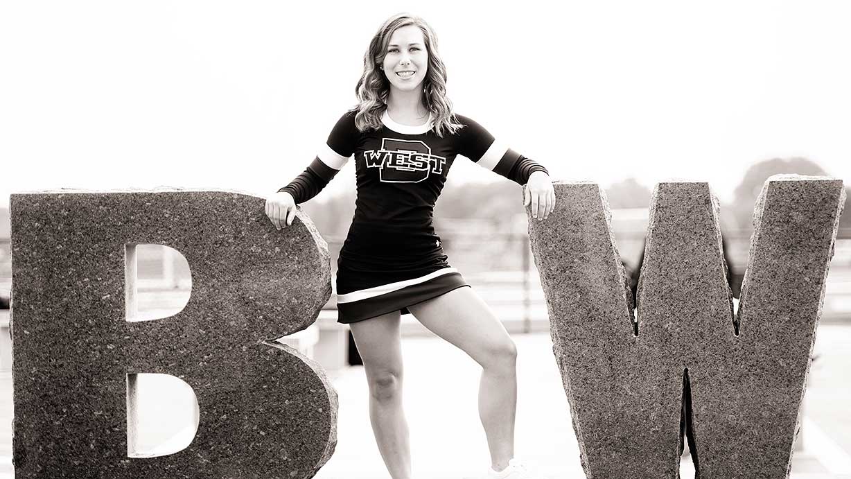 Belleville West High School Cheerleader Senior Portrait